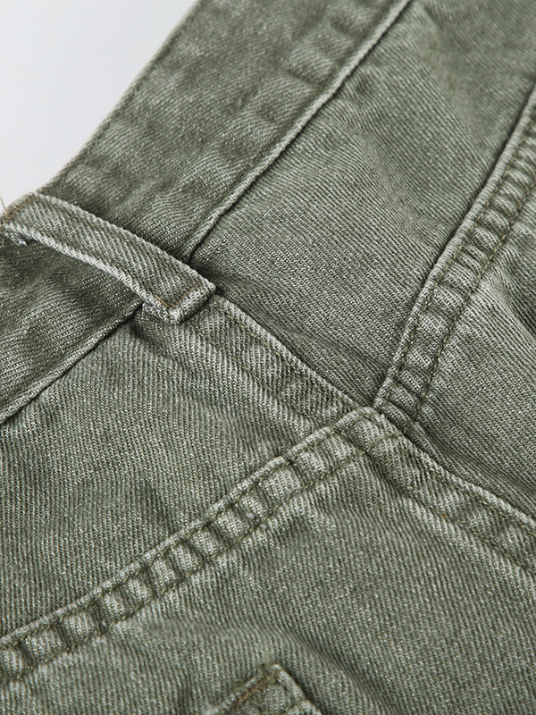 Distressed Wide Leg Low Rise Jeans