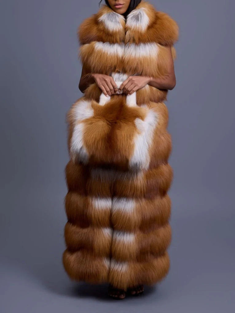 Long Fox Fur Vest