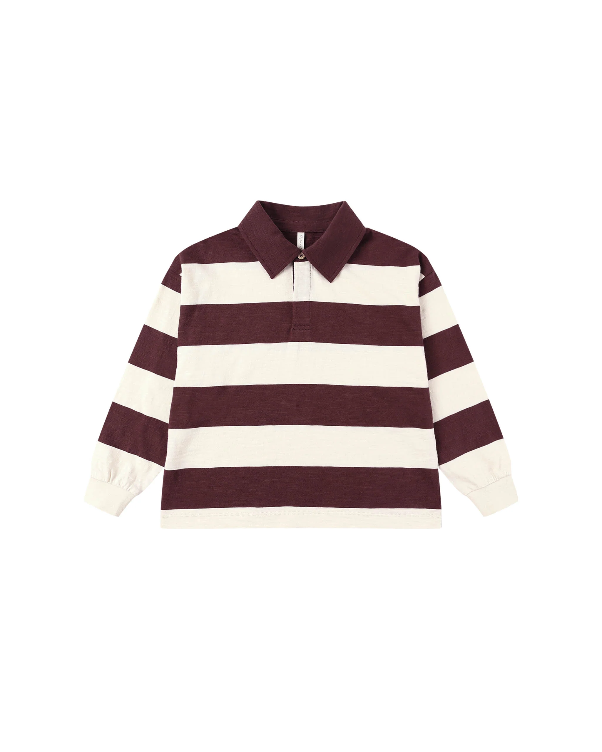 Rugby Polo || Burgundy Stripe