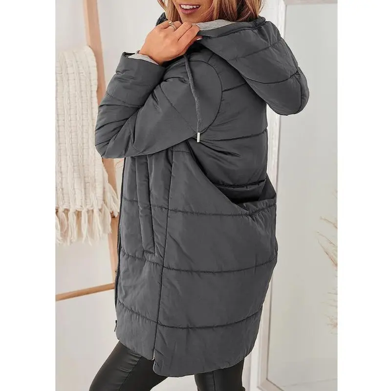 Womens Warm Puffer Down Jacket Hooded