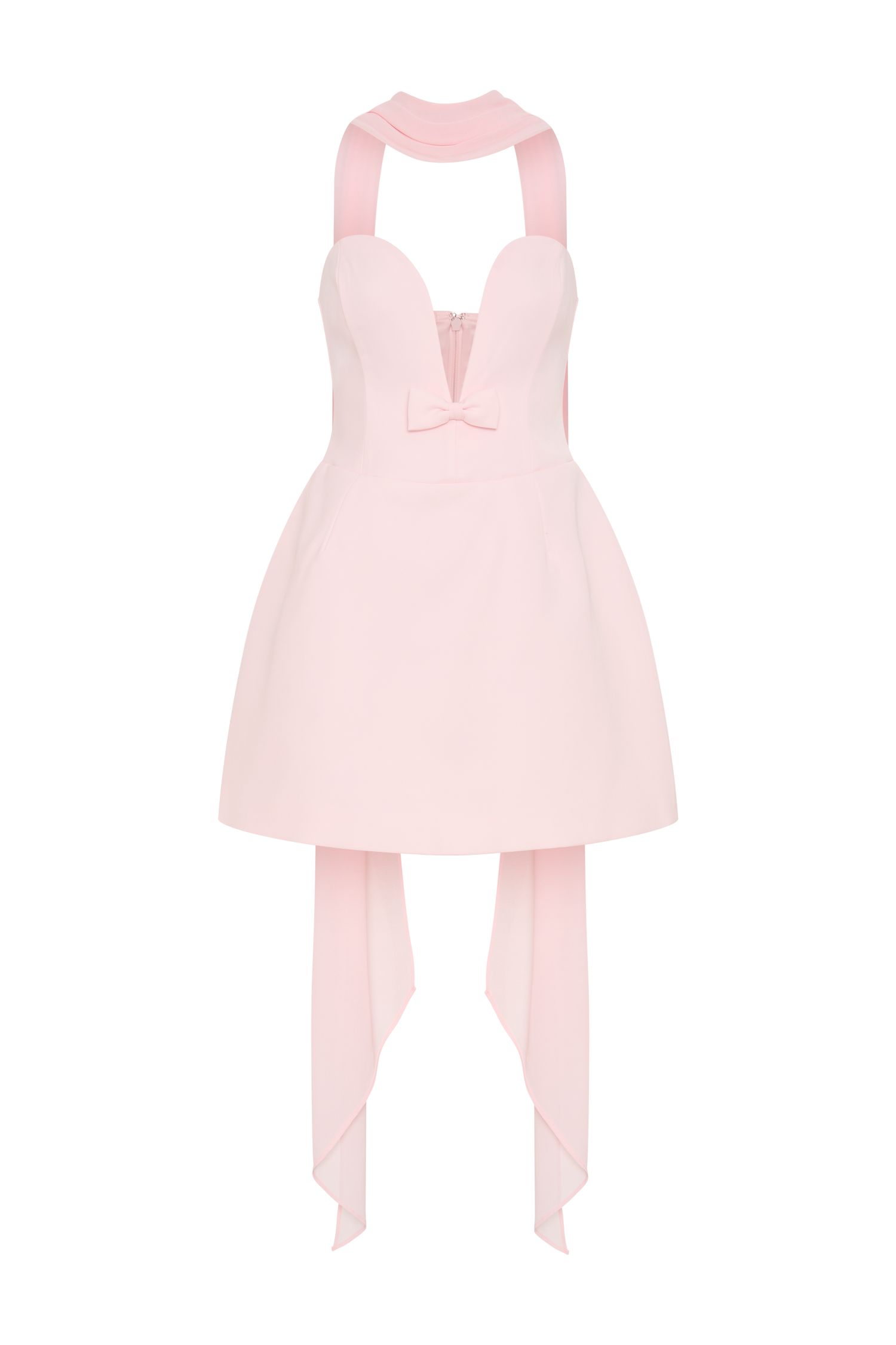 Pink Strapless Suiting Mini Dress