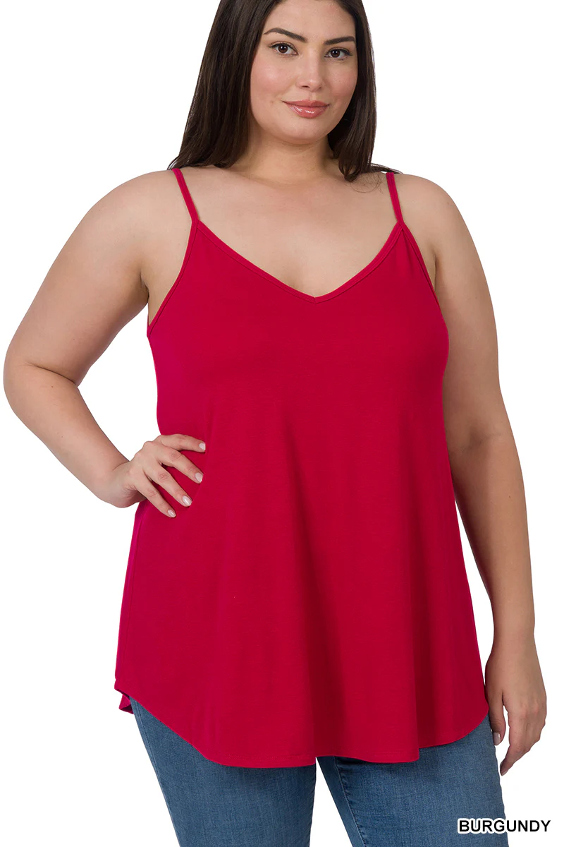 Plus Size Reversible Spaghetti Strap Cami