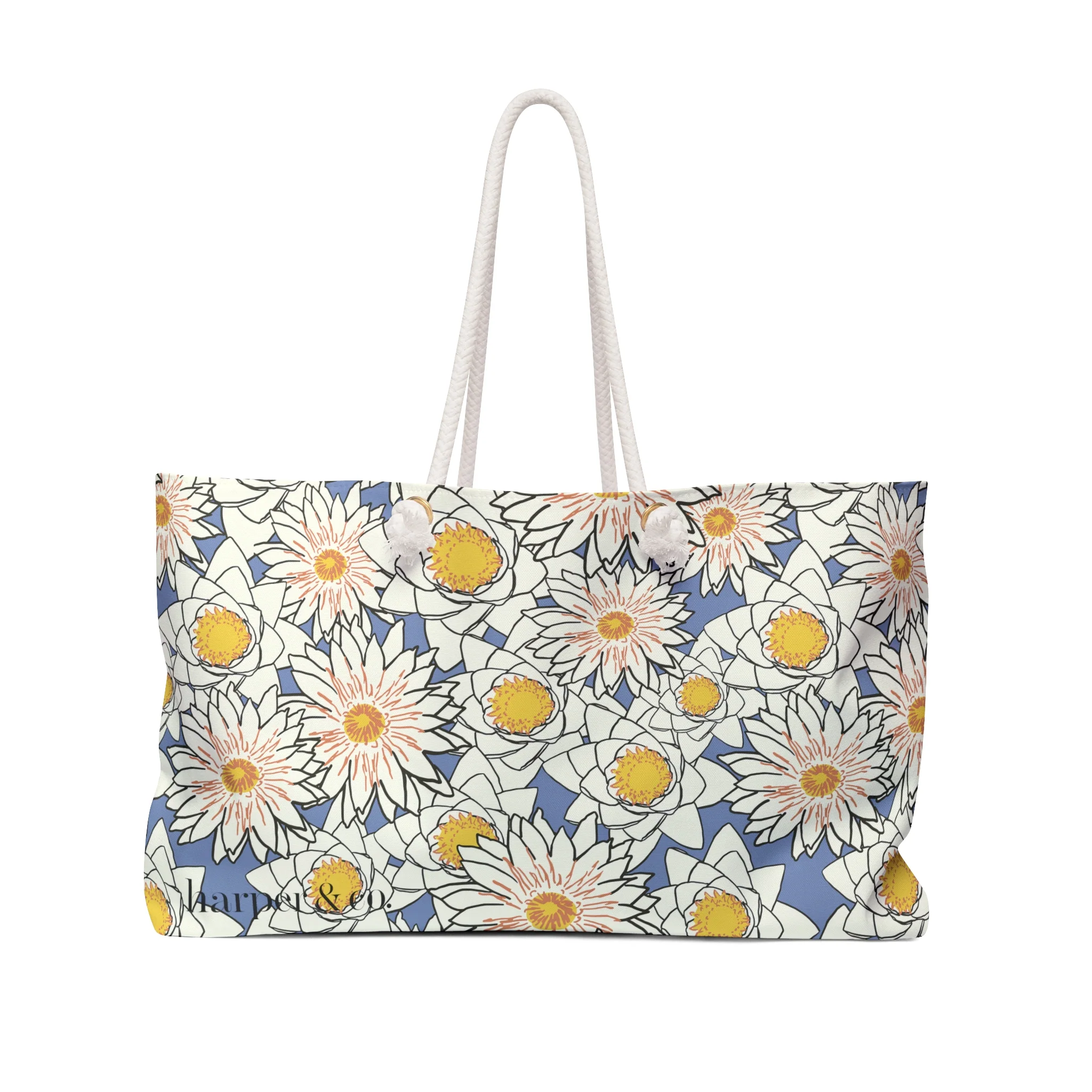 Blue Sunflower Weekender Bag