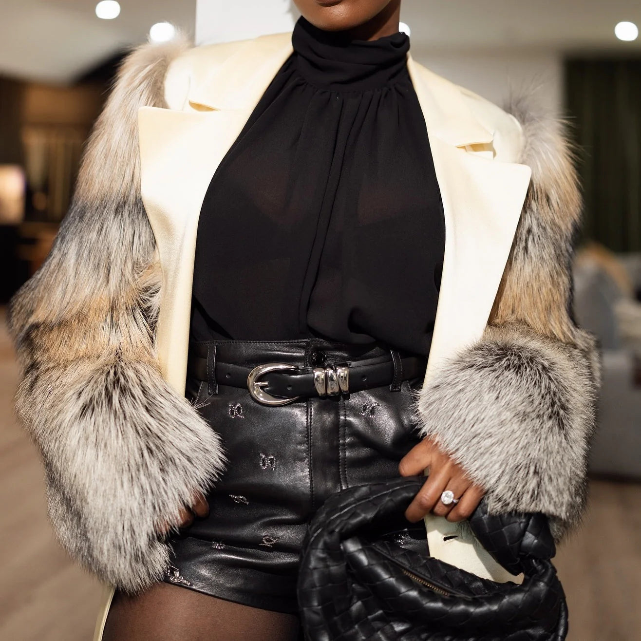 Eco-friendly Fur Stitching Coat（✔️Free shipping）