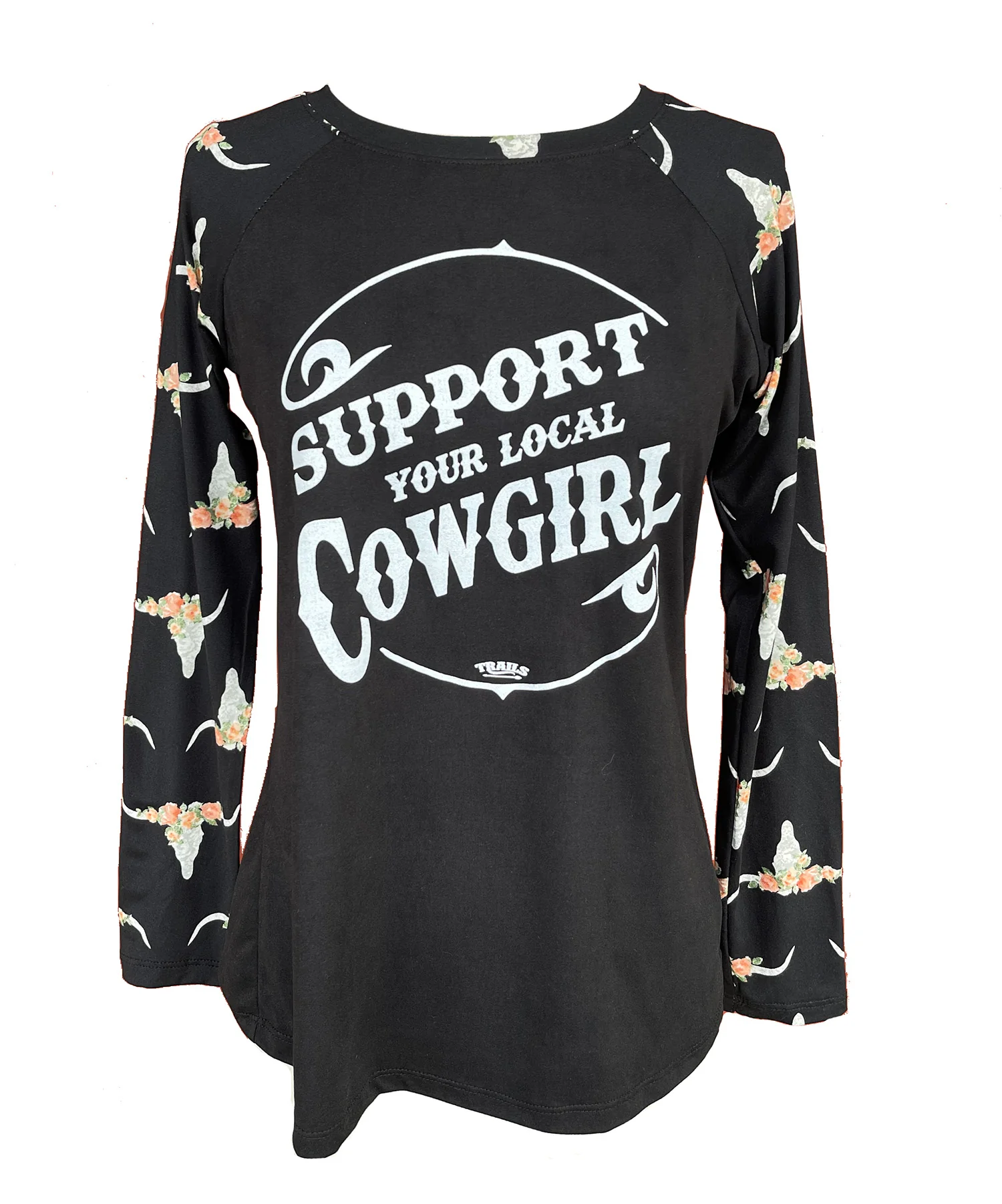SUPPORT YOUR LOCAL COWGIRL RAGLAN