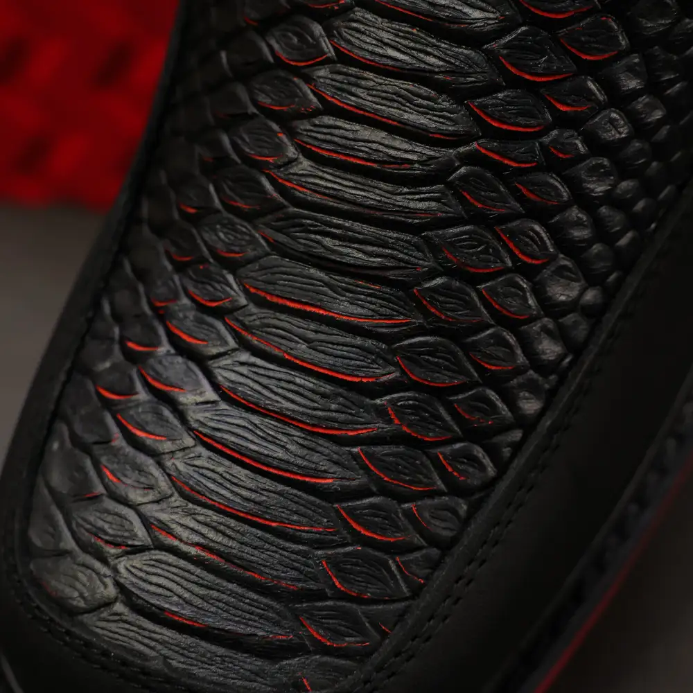 Black Cherry Python Cowboy Shoes