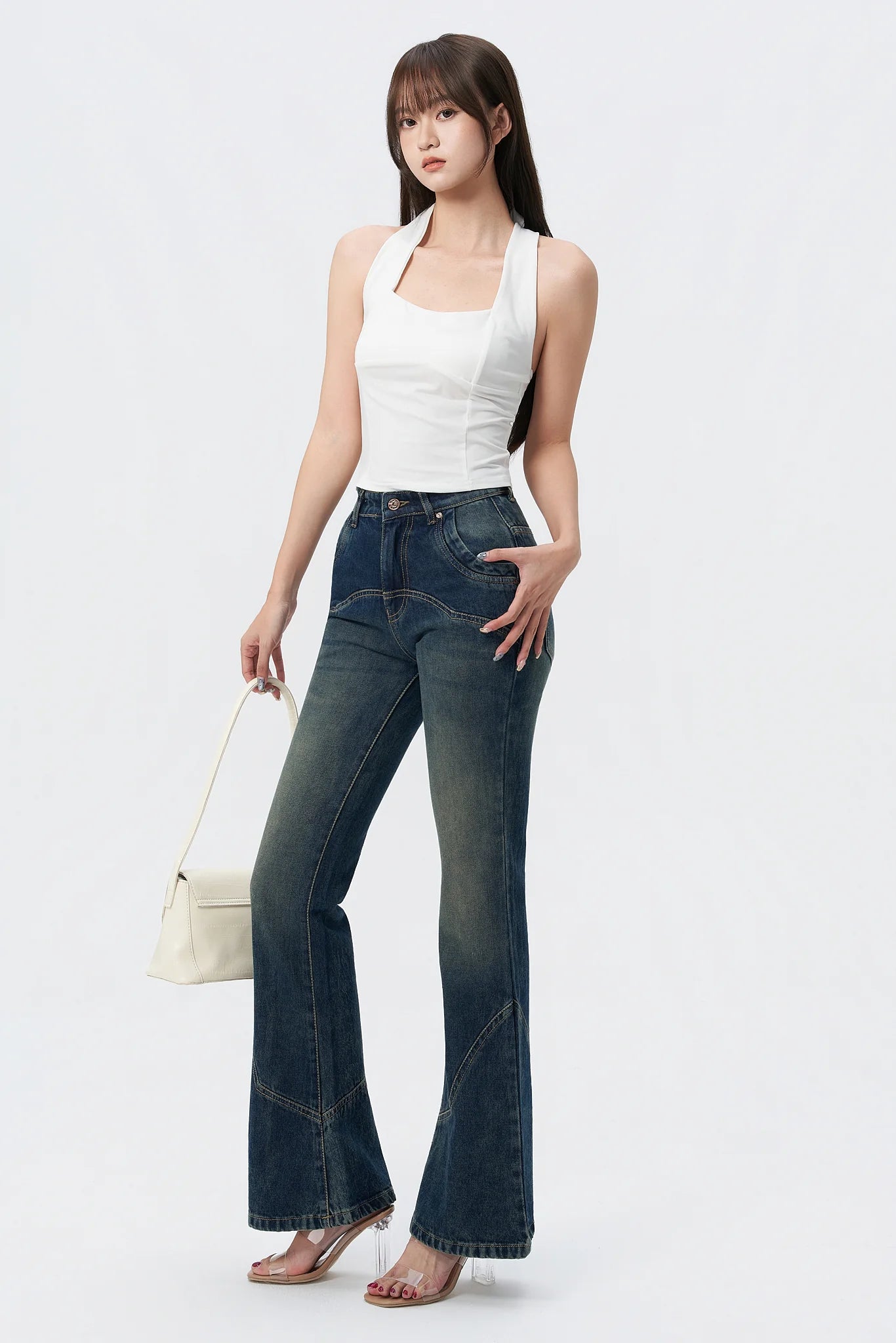 Retro Old School Flare Bootleg Jeans