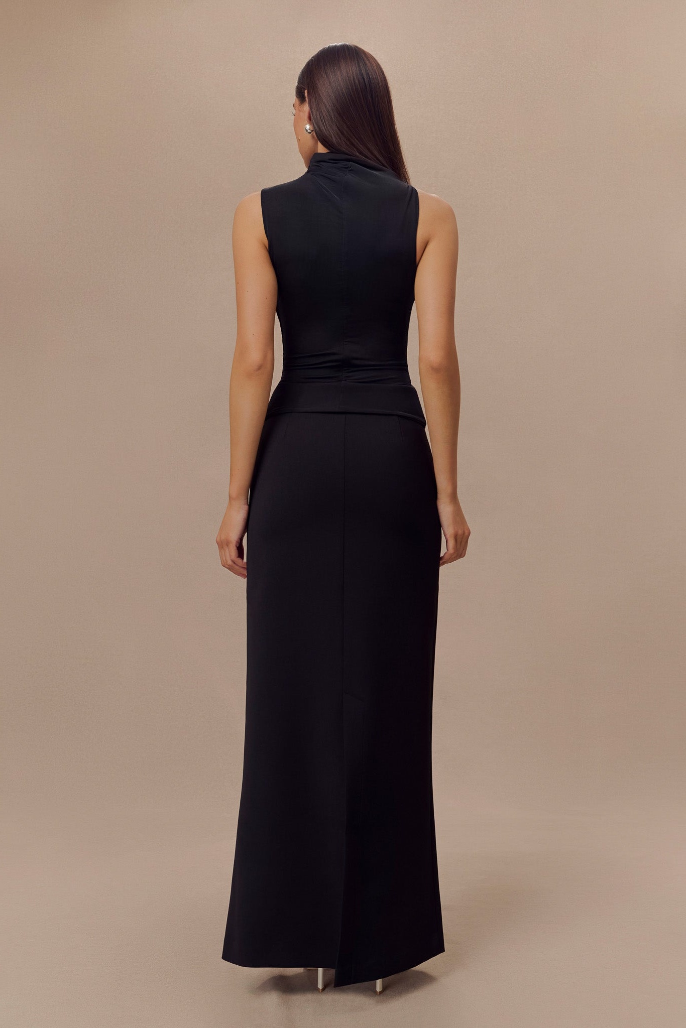 Black Sleeveless Slinky Top