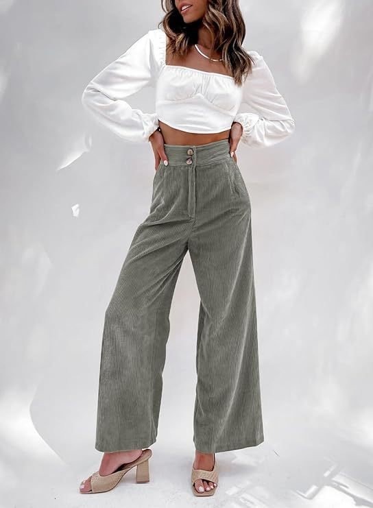 Women's  Elastic Waist H-Line Wide Leg Pants Daily Going Out Pants Apricot Casual Split Joint Plain Spring/Fall Pants