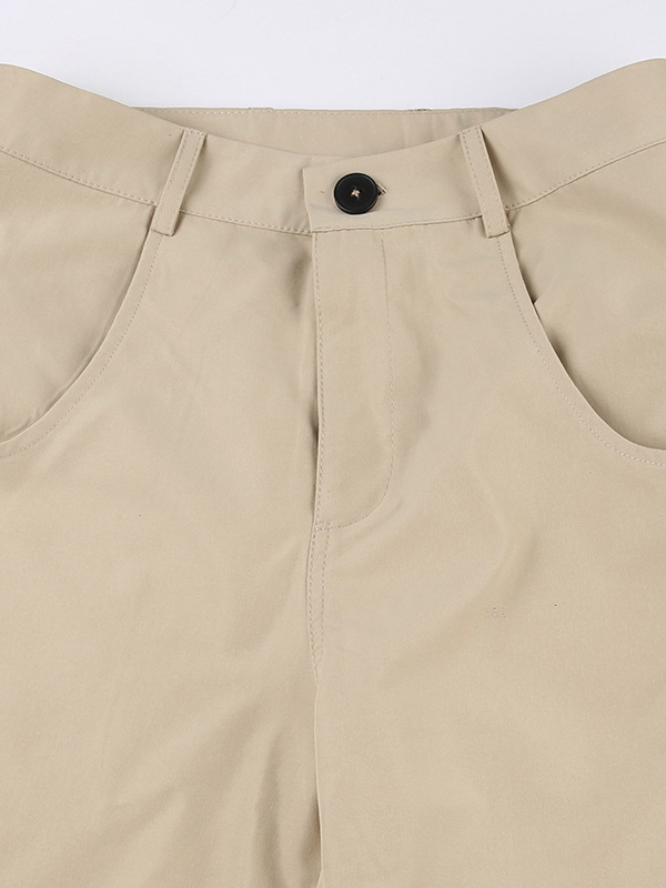 Ink-Splash Print Straight-Leg Casual Trousers