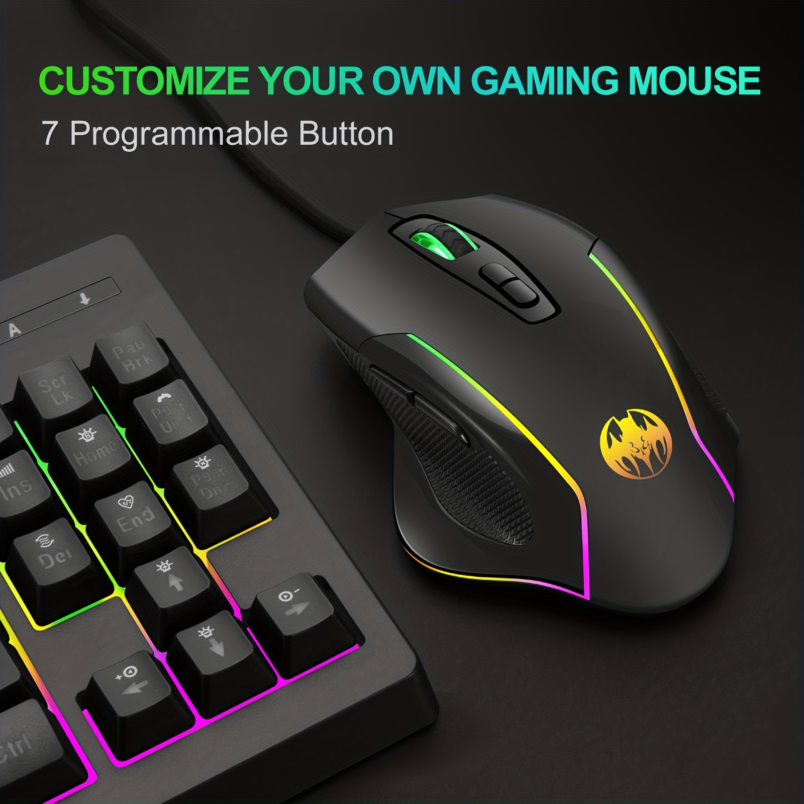 Wired USB Gaming Mouse LED Color Luminescence Gaming Mouse