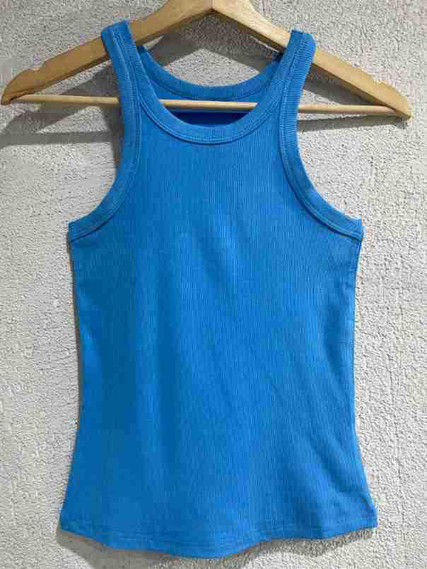 Solid Color Skinny Sleeveless Round-Neck Vest Top