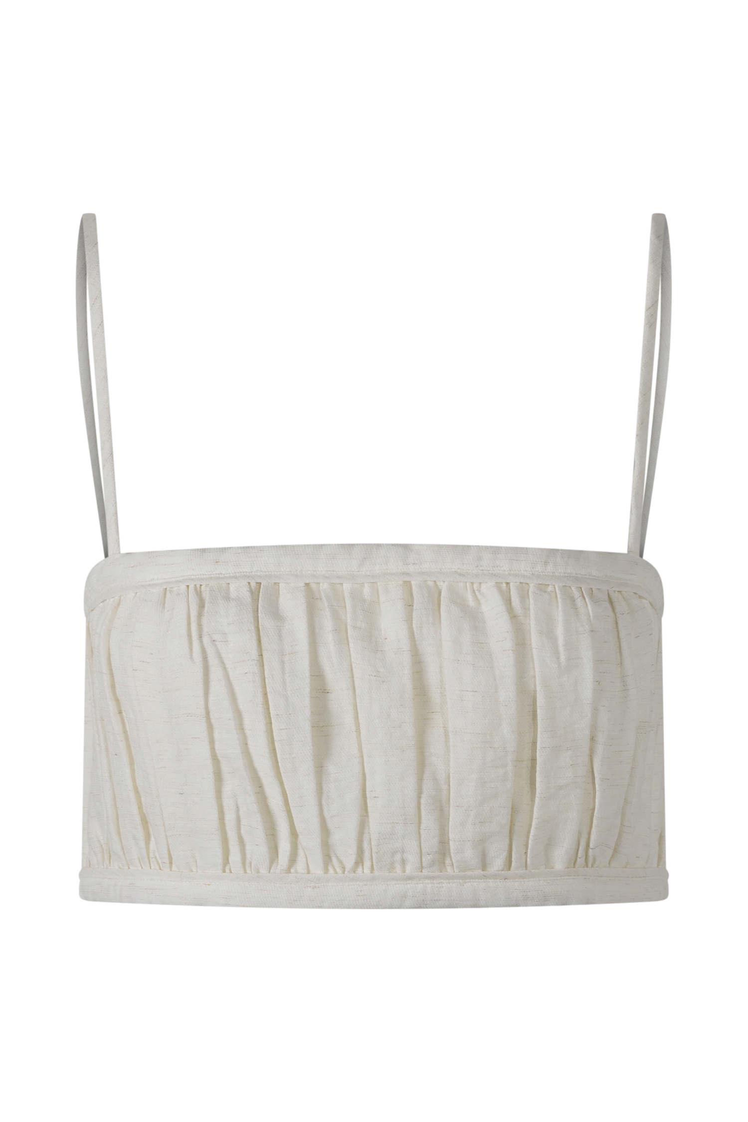 Marle Shirred Linen Bandeau