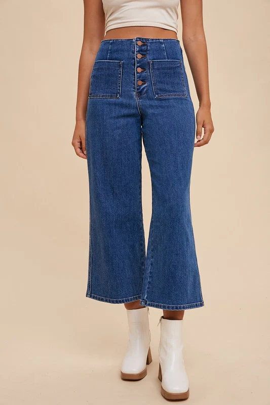 Wear Button Fly High Waist Jeans