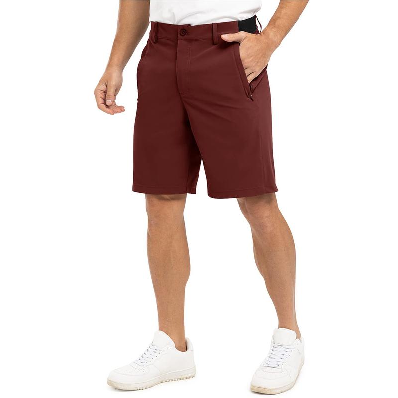 Men’s 9” Quick-Dry Stretch Golf & Work Shorts – Lightweight Casual Shorts with 3 Pockets