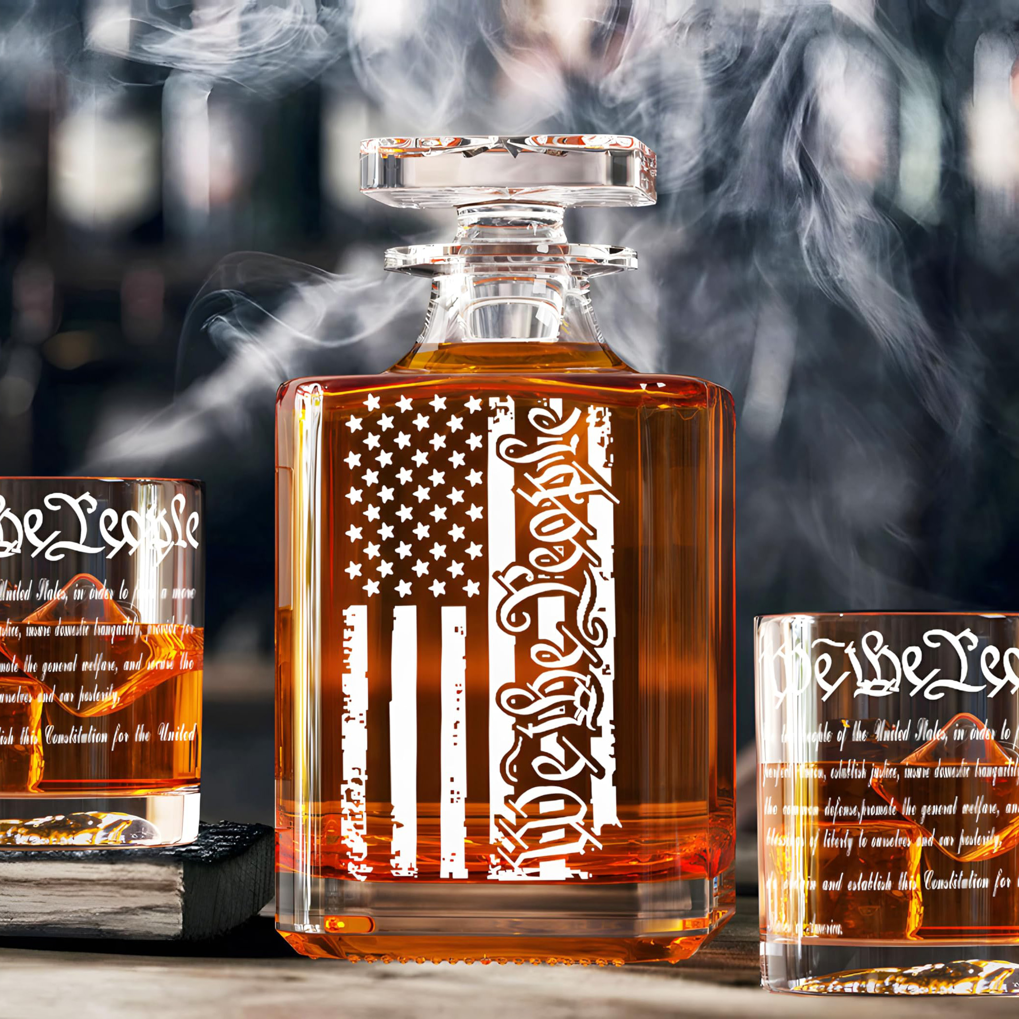 26oz American Flag Decanter