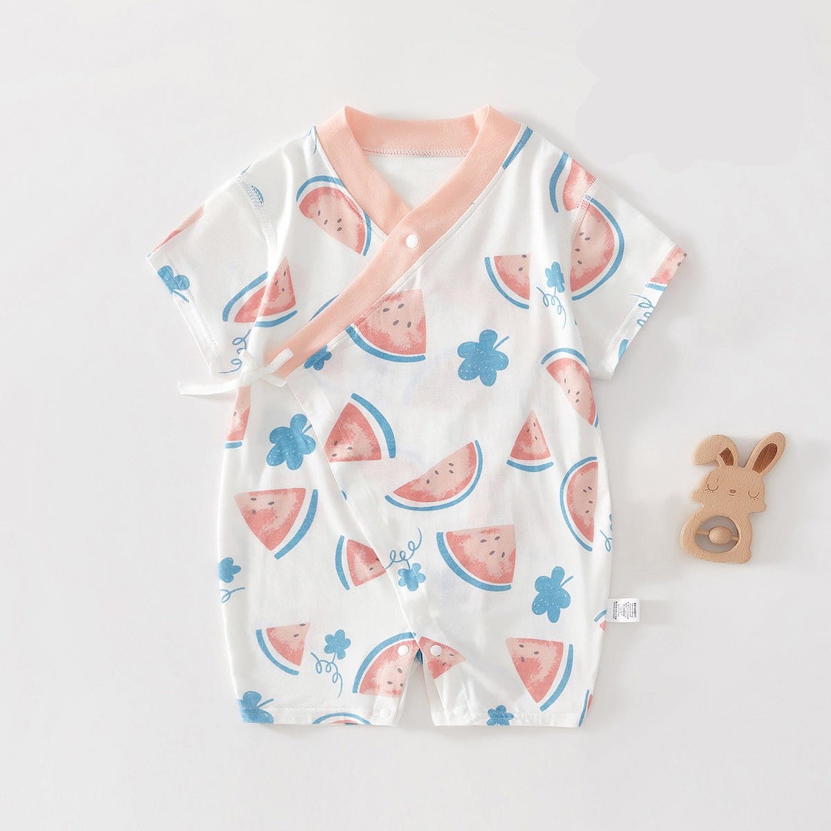 Fruit Print Kimono Romper