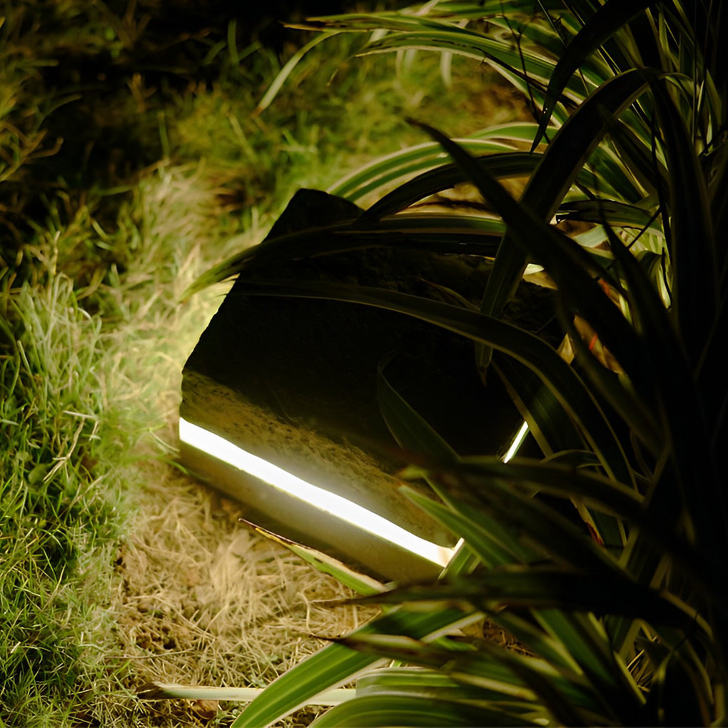 Resin Stone Shaped Waterproof 12V LED Modern Outdoor Lights Lawn Lamp