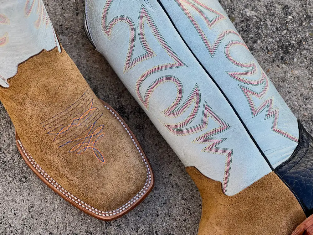 Men’s Honey Rough-Out Boots With White Shaft