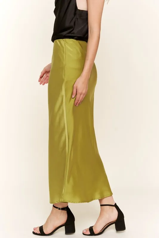 Satin Midi Skirt