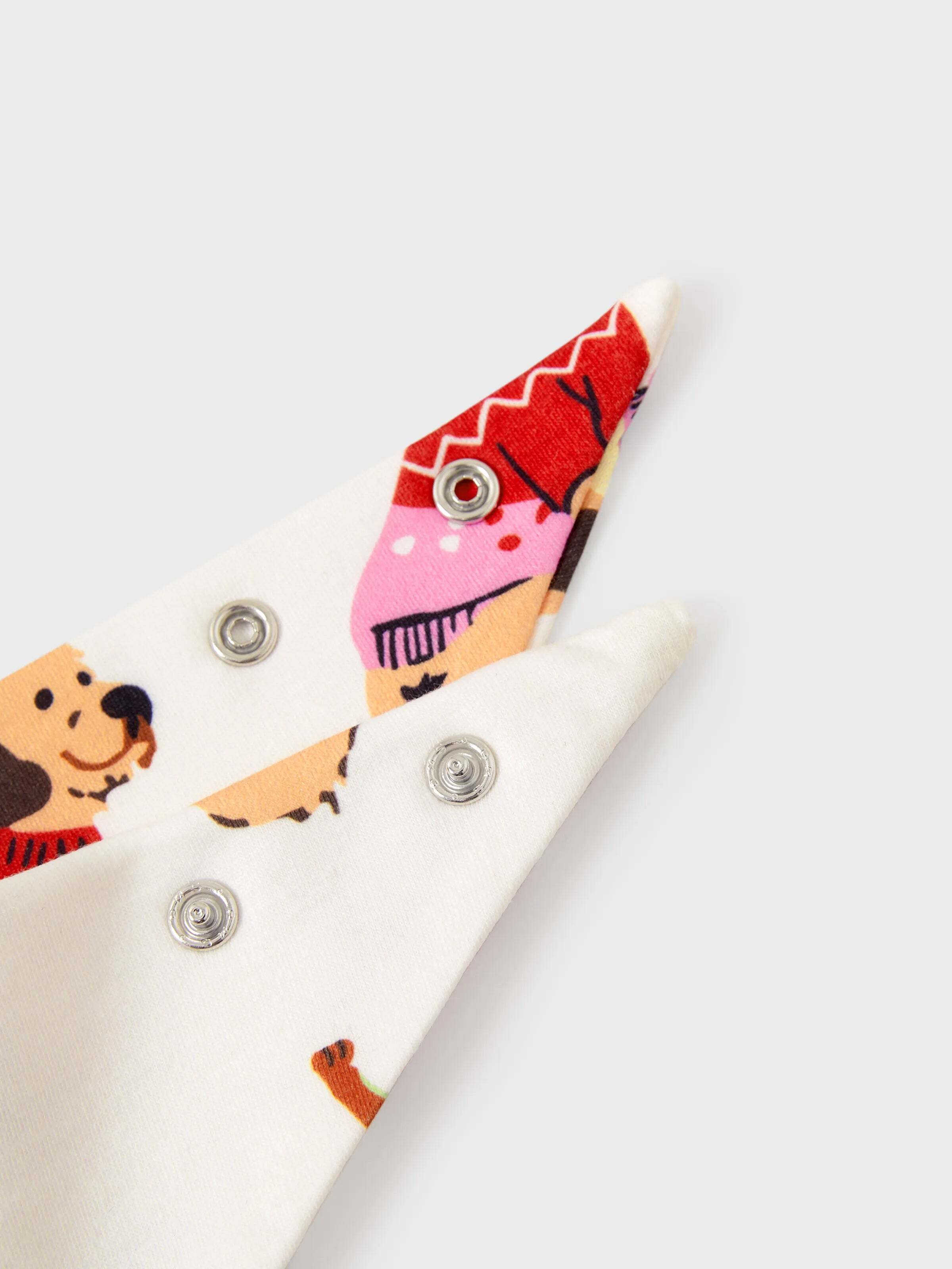 Christmas Matching Family Pajamas Set Various Dog Print PJS with Christmas Socks Apricot