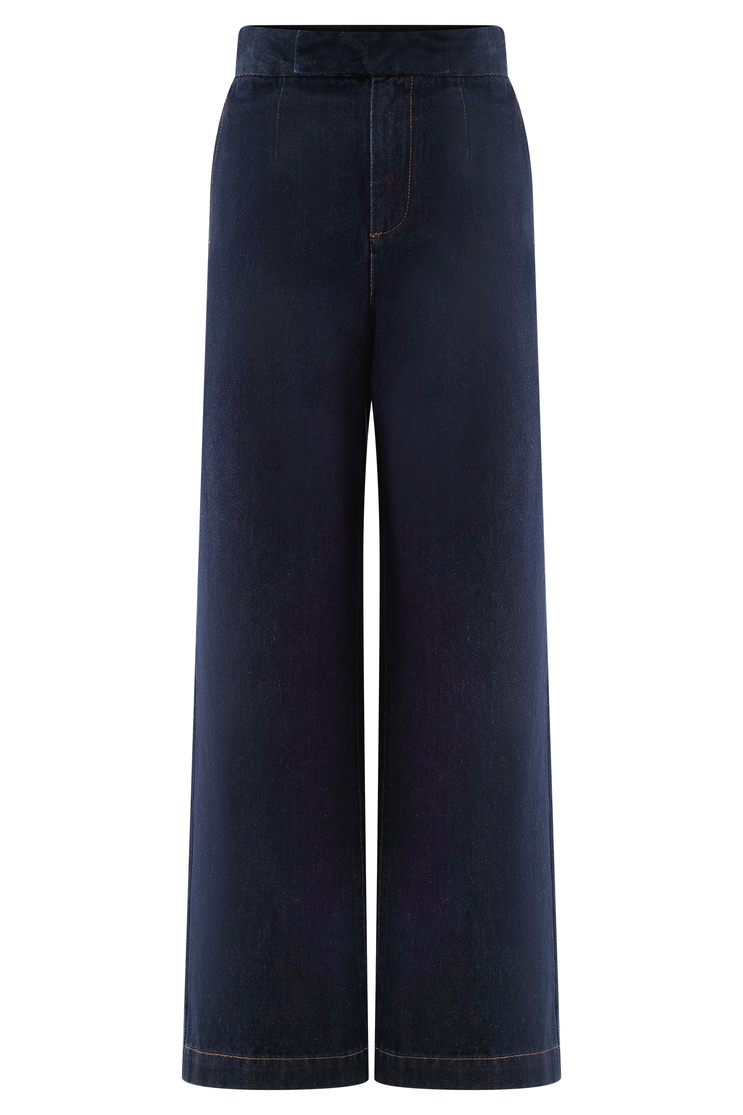 Blue Wide Leg Denim Jeans