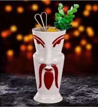 Tiki Bar Mugs for Cocktails, Premium Tropical Cups Drinks for Exotic Party