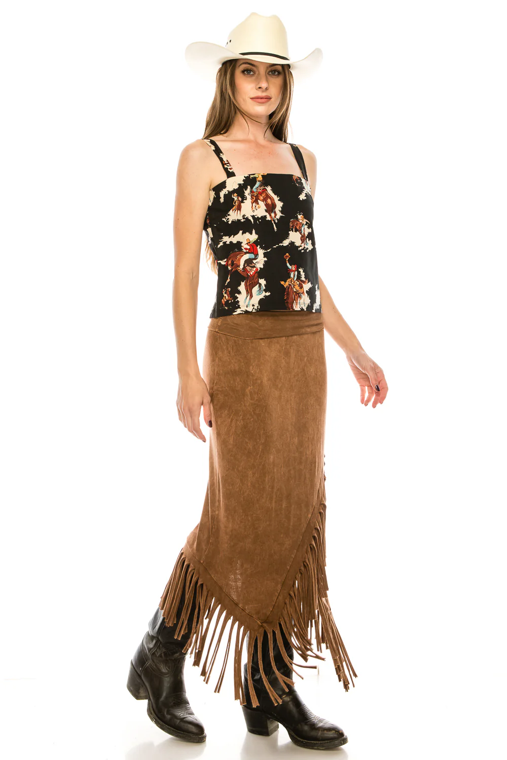 VINTAGE PRINT CROP TOP