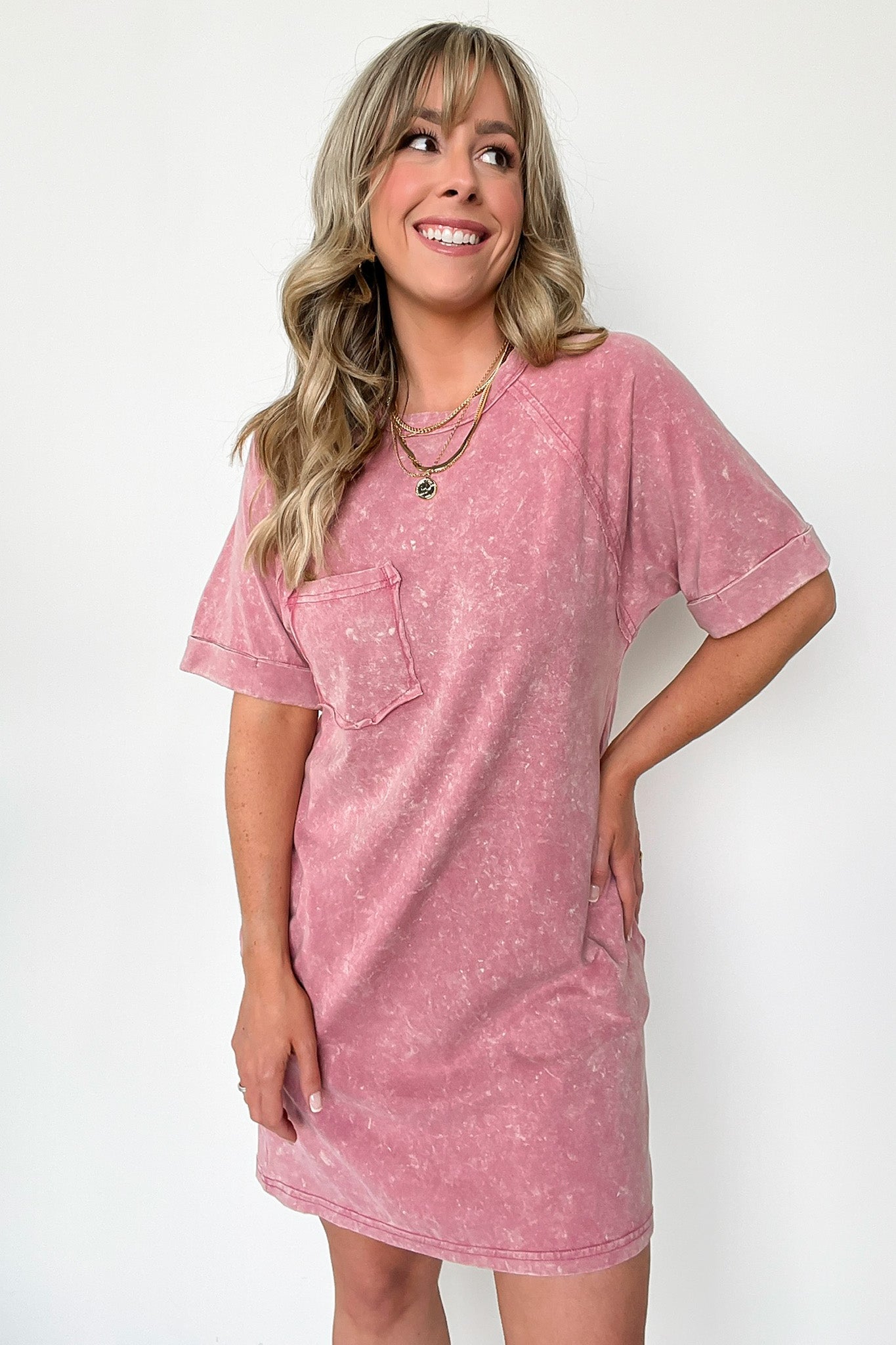 Short Sleeve Pocket T-Shirt Dress