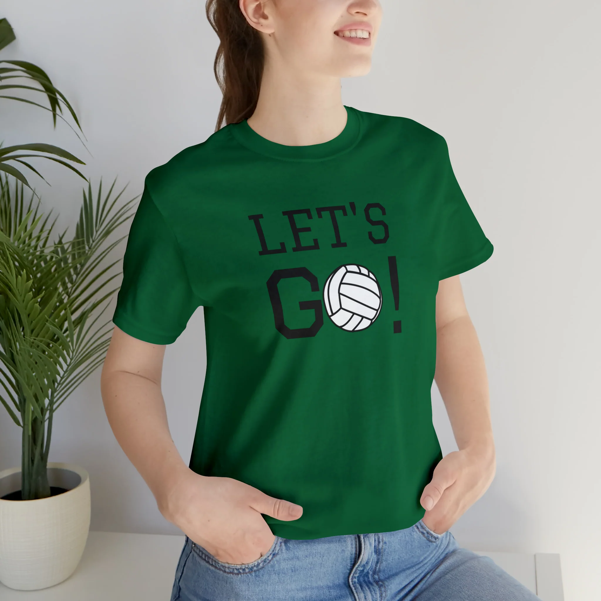 Let's Go! Volleyball Unisex Jersey Short Sleeve Tee