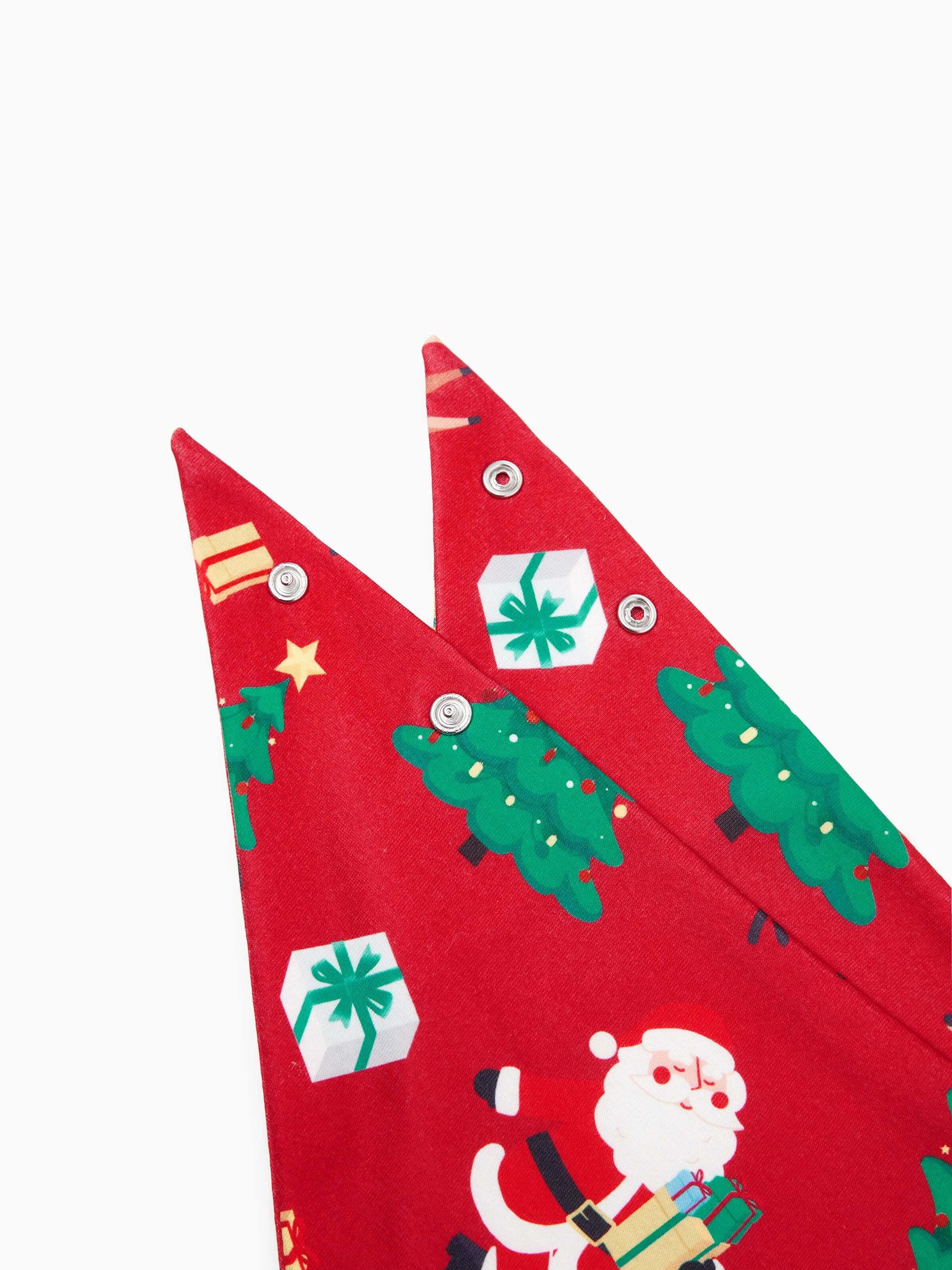 Christmas Family Pajamas Sets 3D Reindeer Hooded Allover Print Onesies with Christmas Socks Red-2