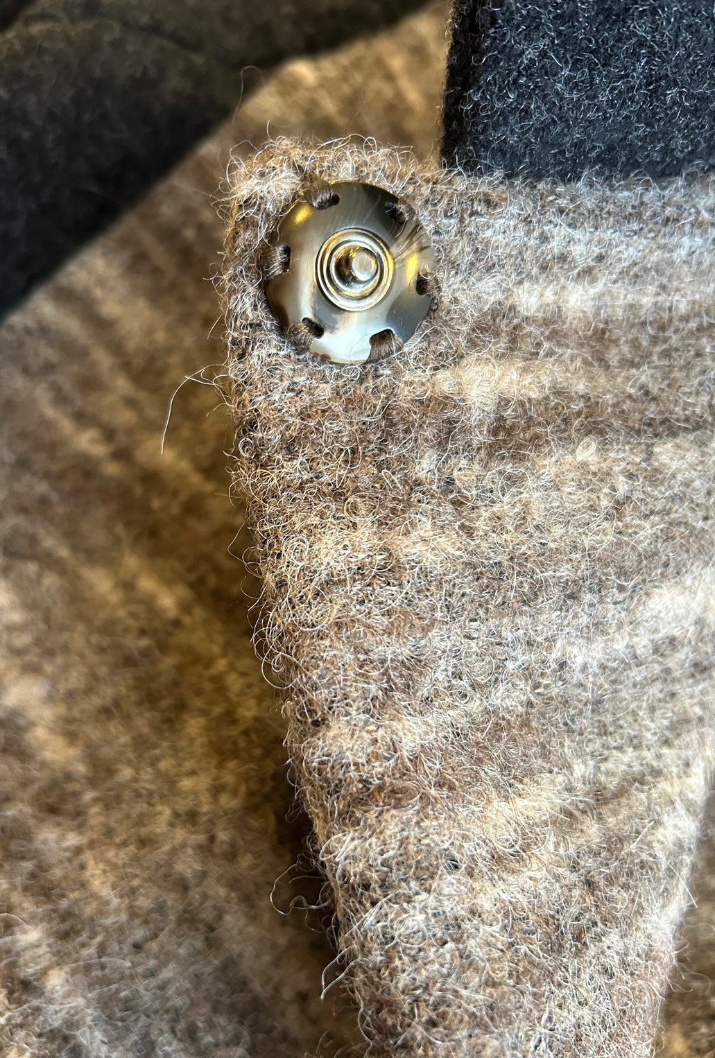 DARK TAUPE HAZE COWL NECK COAT