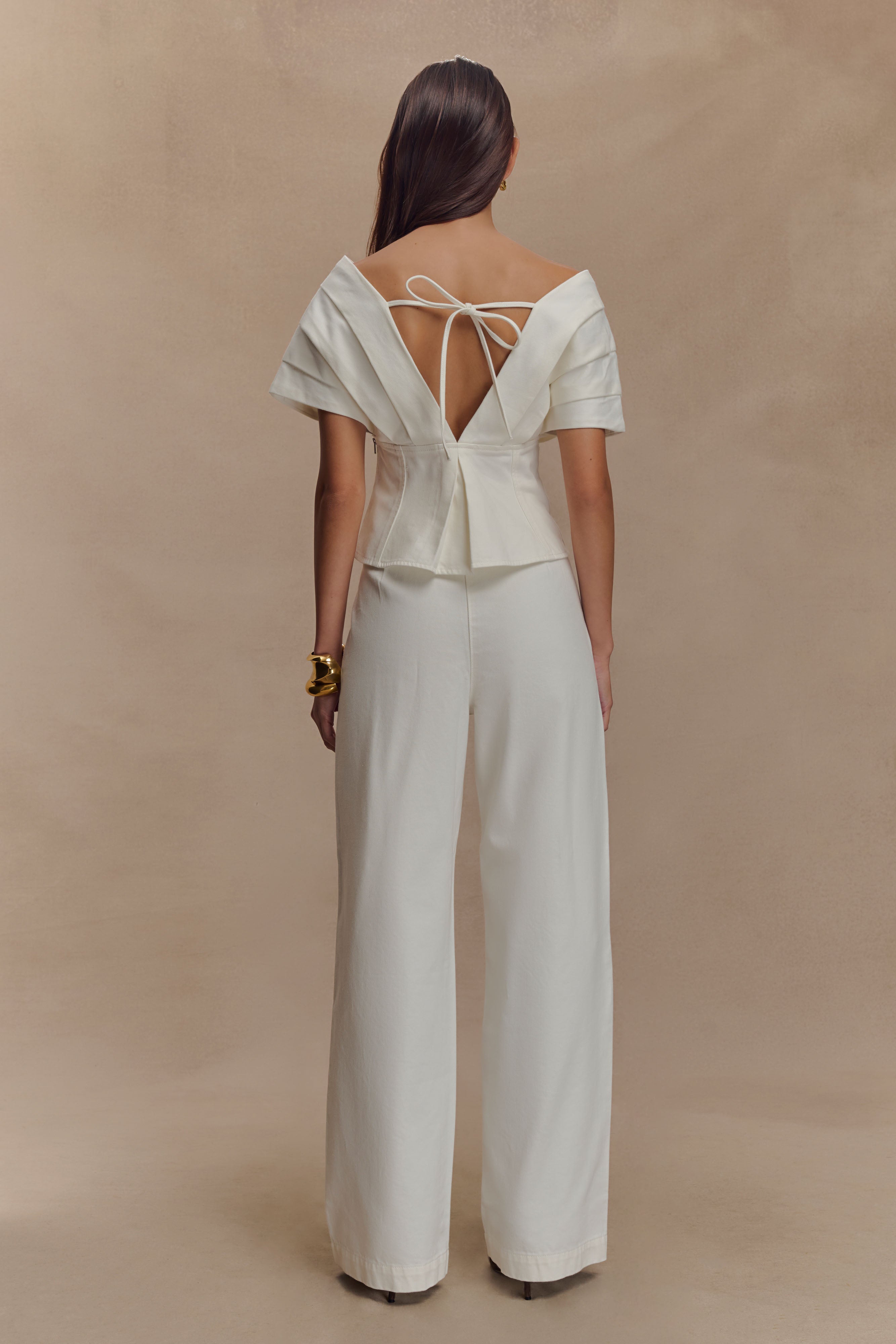 White Wide Leg Denim Jeans