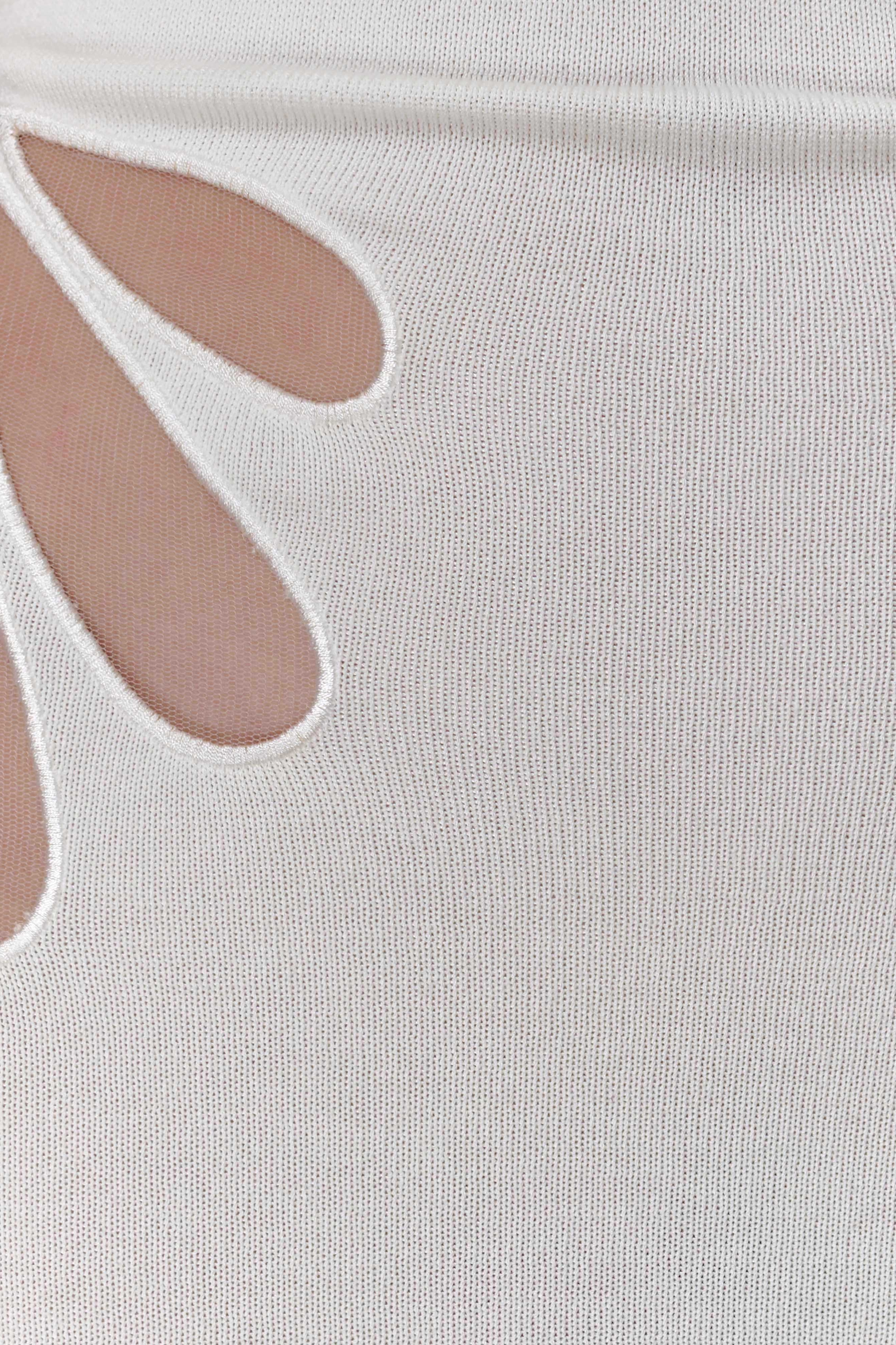 White Knit Halter Maxi Dress