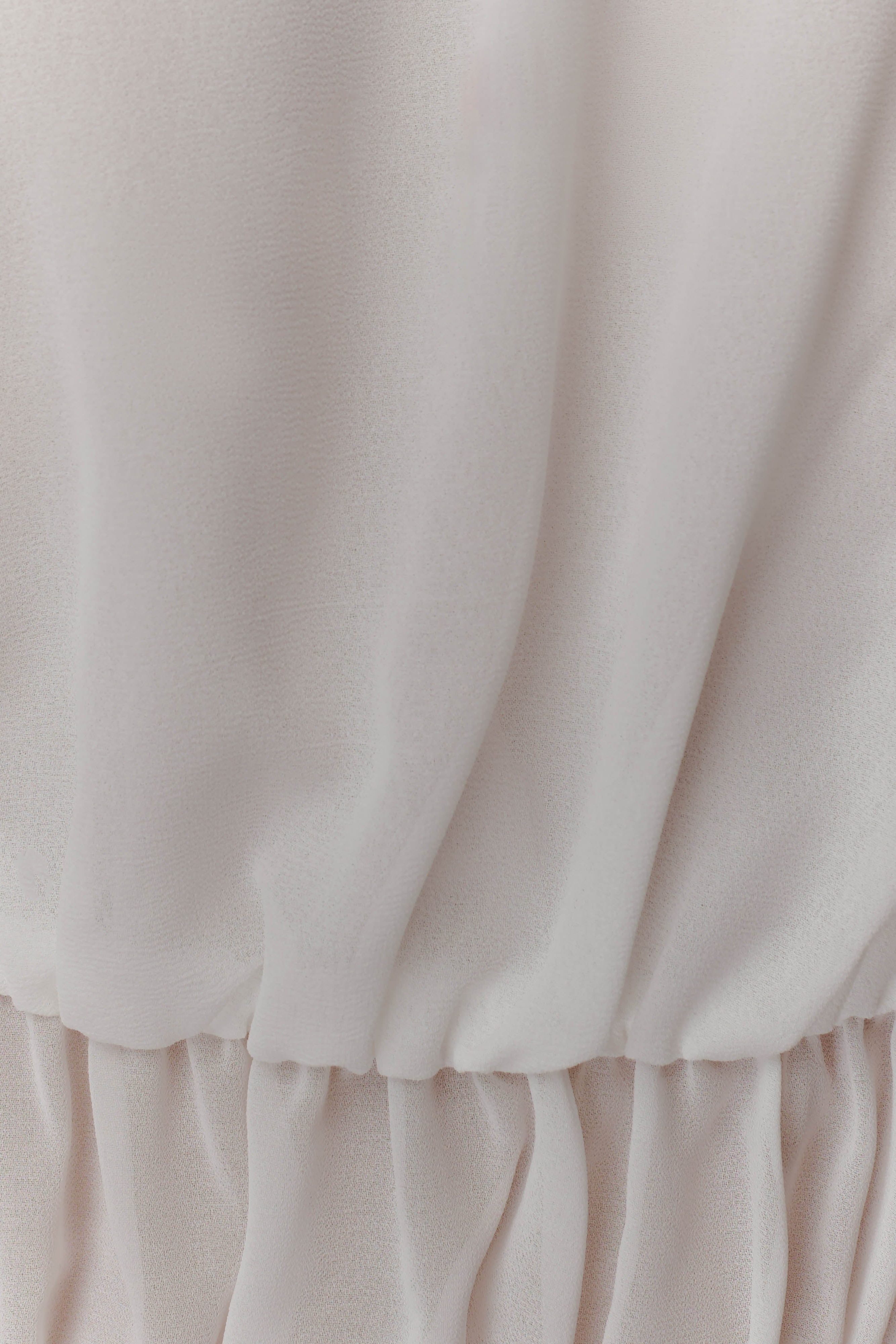 Ivory Chiffon Maxi Skirt