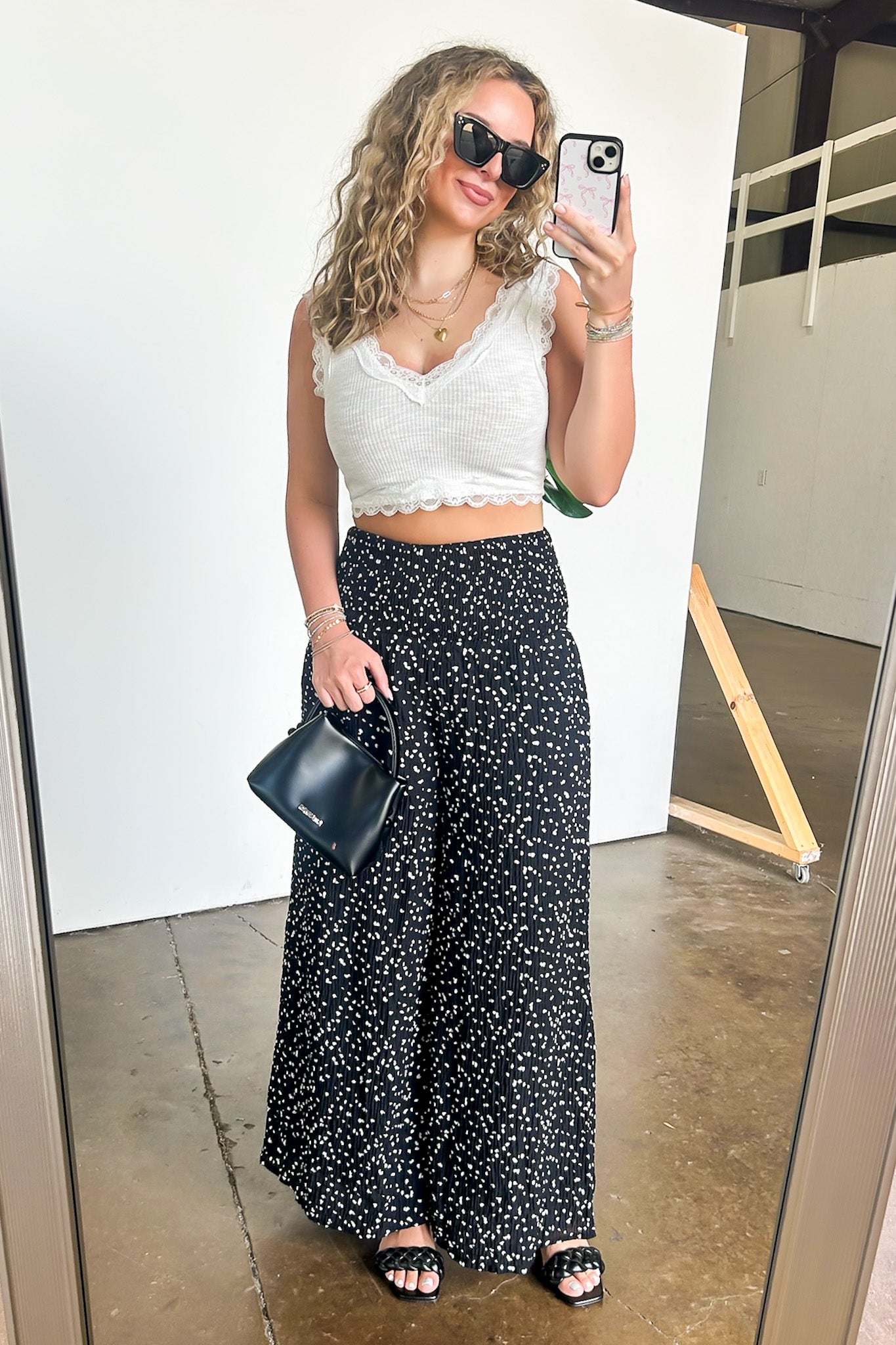 Flare High Waist Flowy Pants