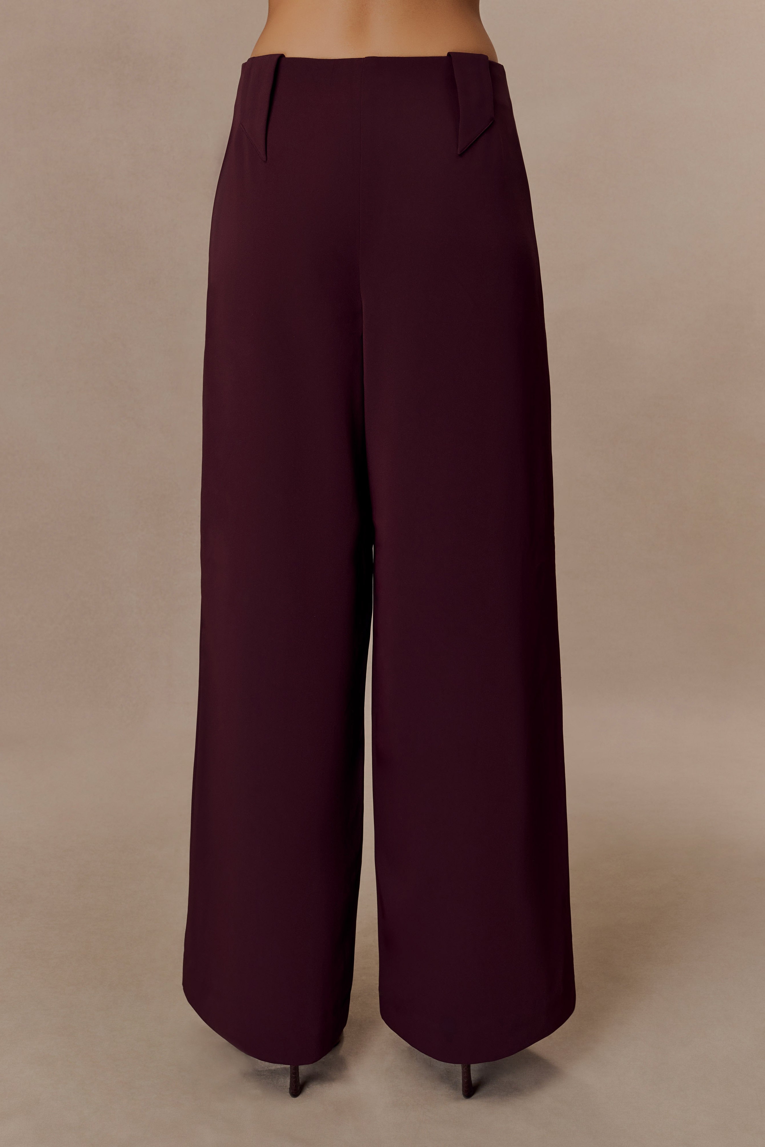 Mahogany Wide Leg Suiting Trouser