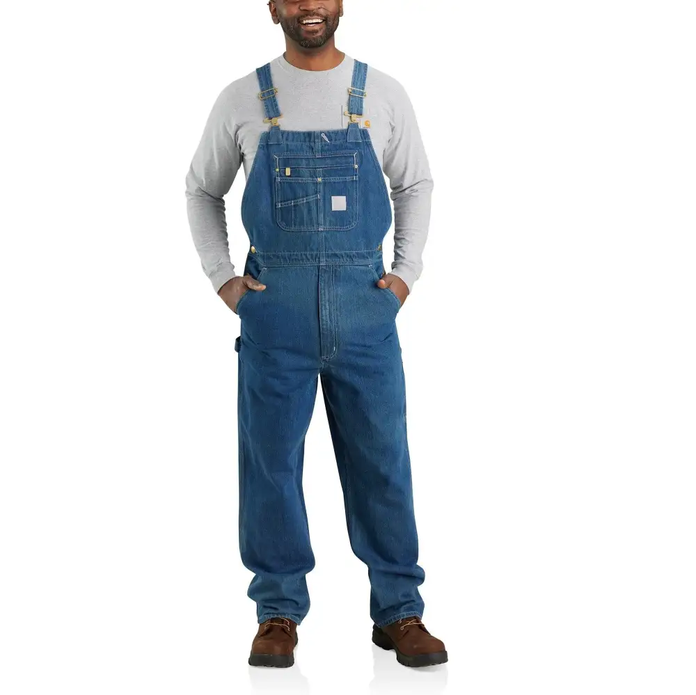 🔥Best-Selling Men’s Denim Bib Overalls – Heavy-Duty Workwear with Adjustable Straps & Tool Pockets