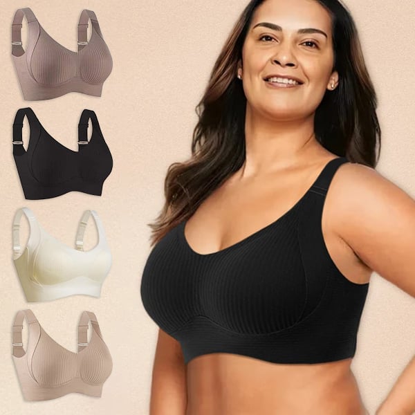 🎁Women's Ribbed Push Up Adjustable Wireless Bra✨🎁Buy 1 Get 9 Packs🔥