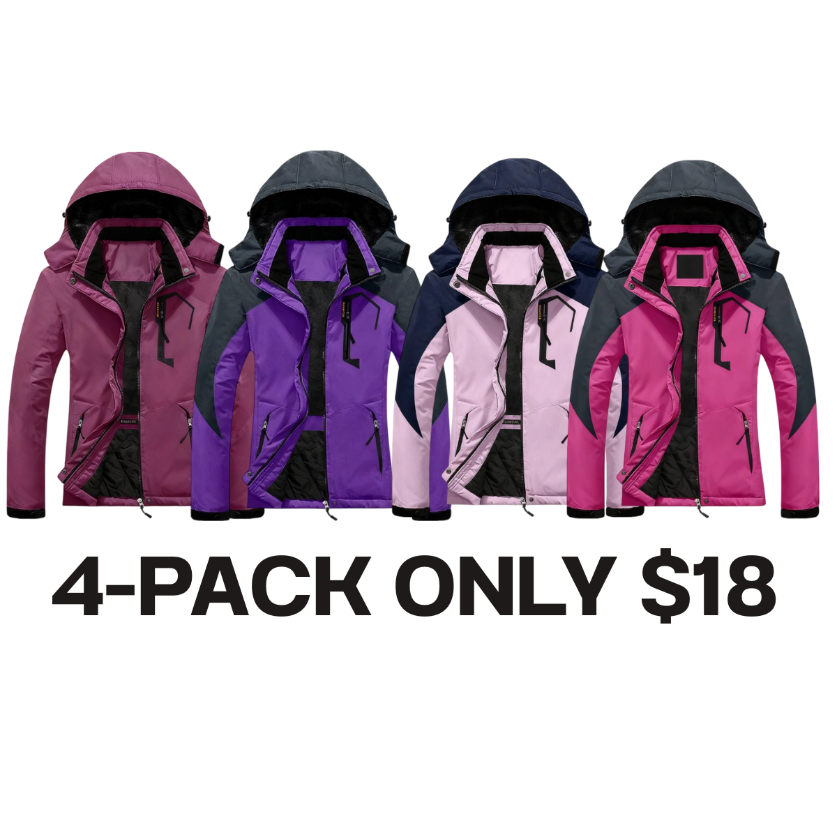 Women's Mountain Waterproof Ski Snow Jacket Rain Winter Jacket Coat Hooded Windproof Parka