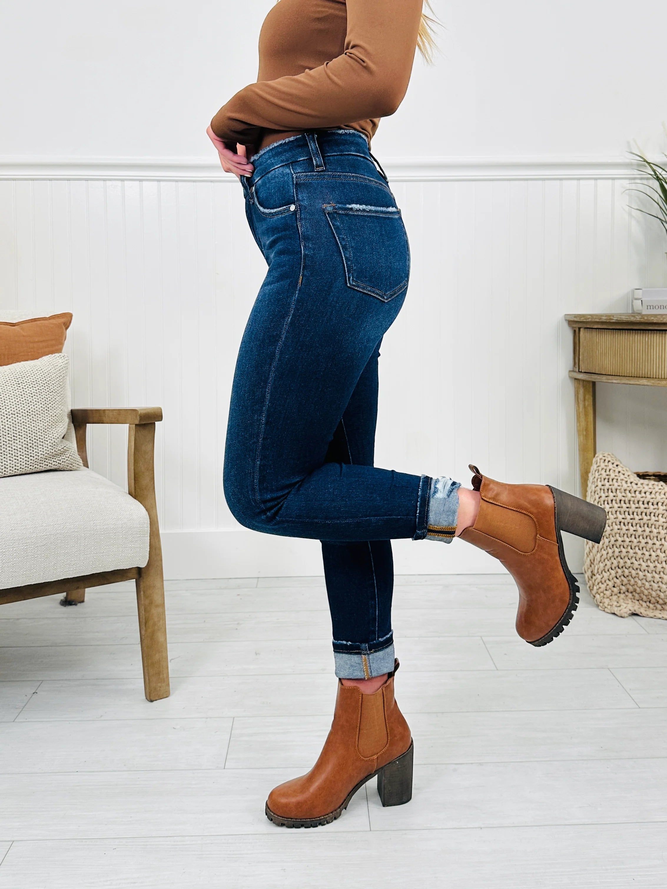 All In The Details Tummy Control Cuffed Skinny Jeans