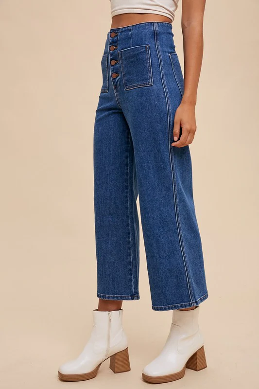 Wear Button Fly High Waist Jeans