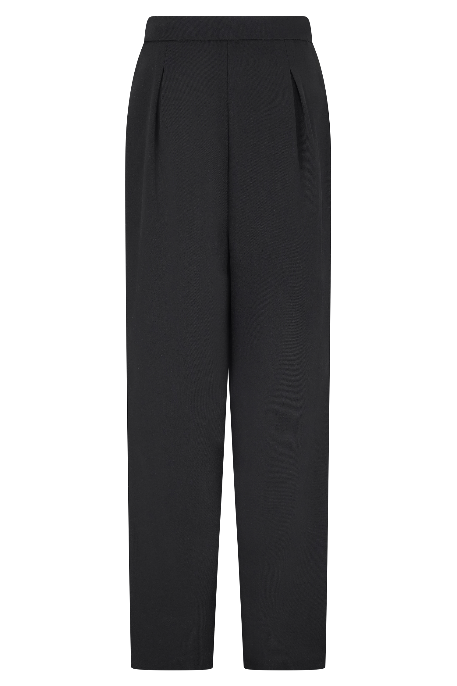 Black Barrel Leg Suiting Pants