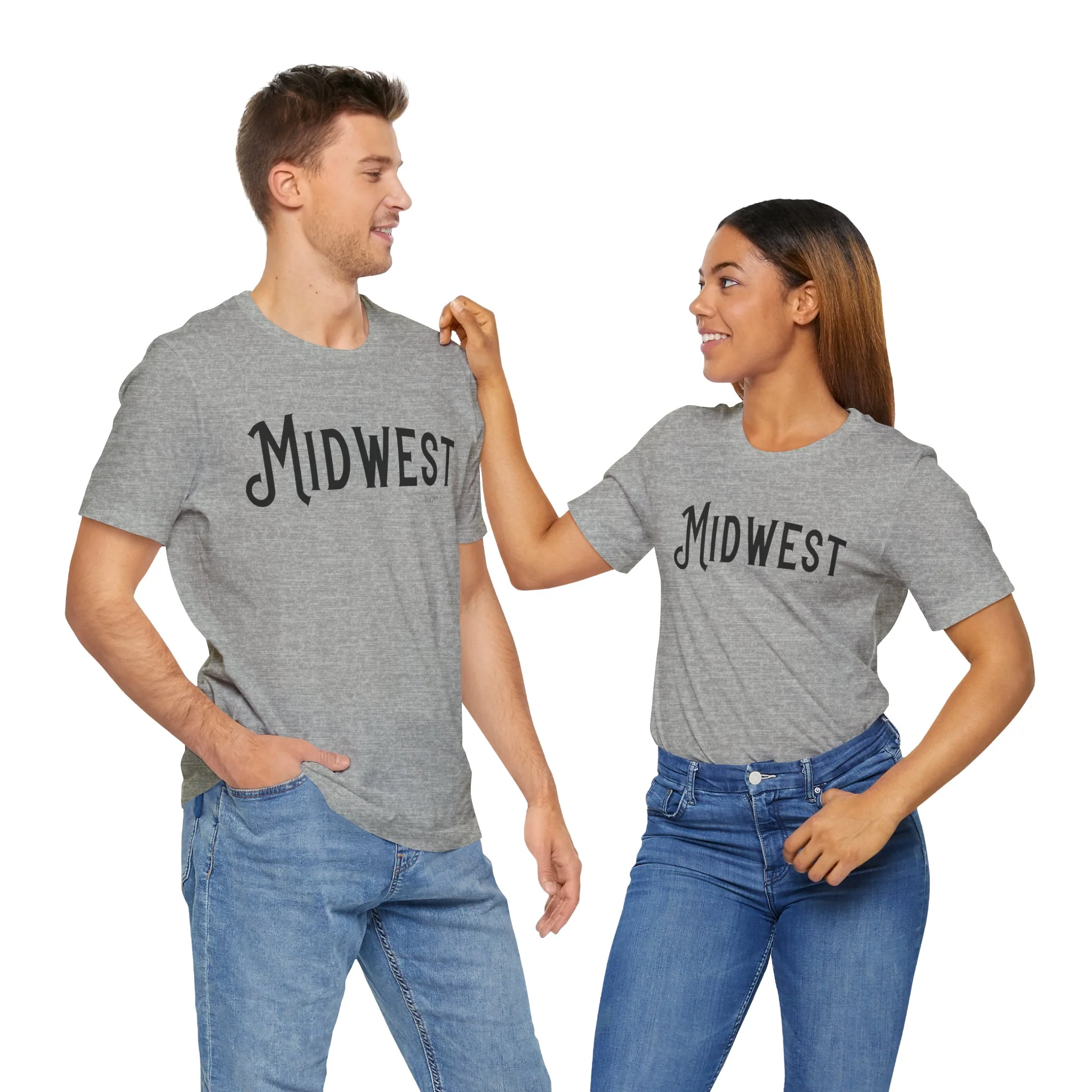 Midwest Unisex Jersey Tee - Casual Soft Cotton Short Sleeve Shirt