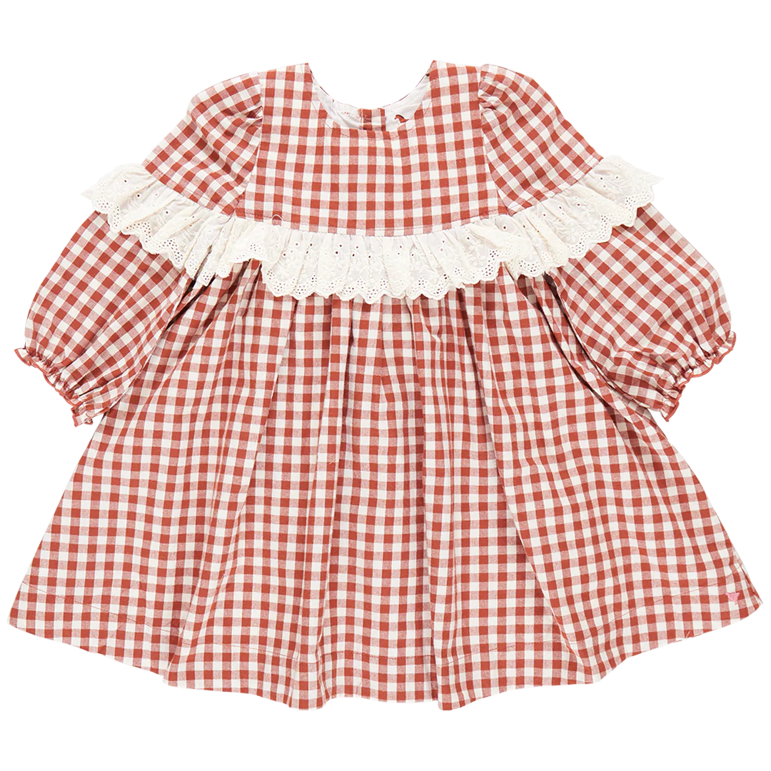 Girl's Dixie Pony Gingham Dress
