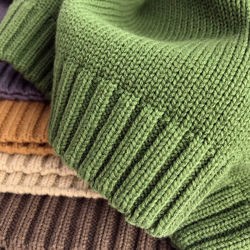 Toddler Solid Color Loose Relax Sweater