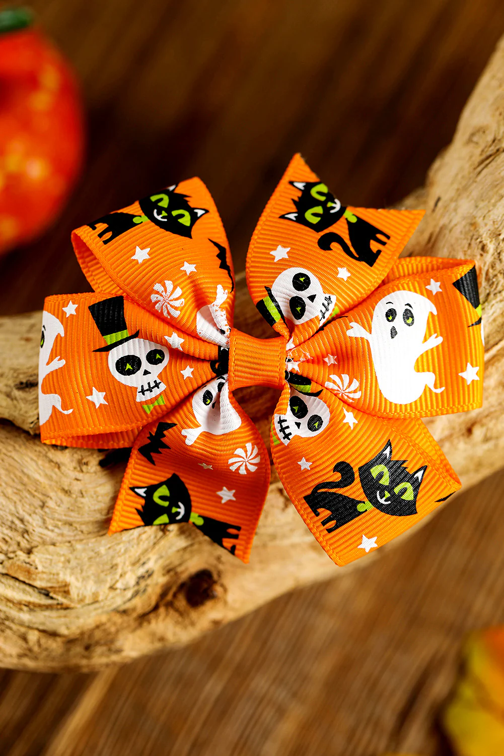 Citrus Halloween Random Pattern Bow Halloween Hair Clip
