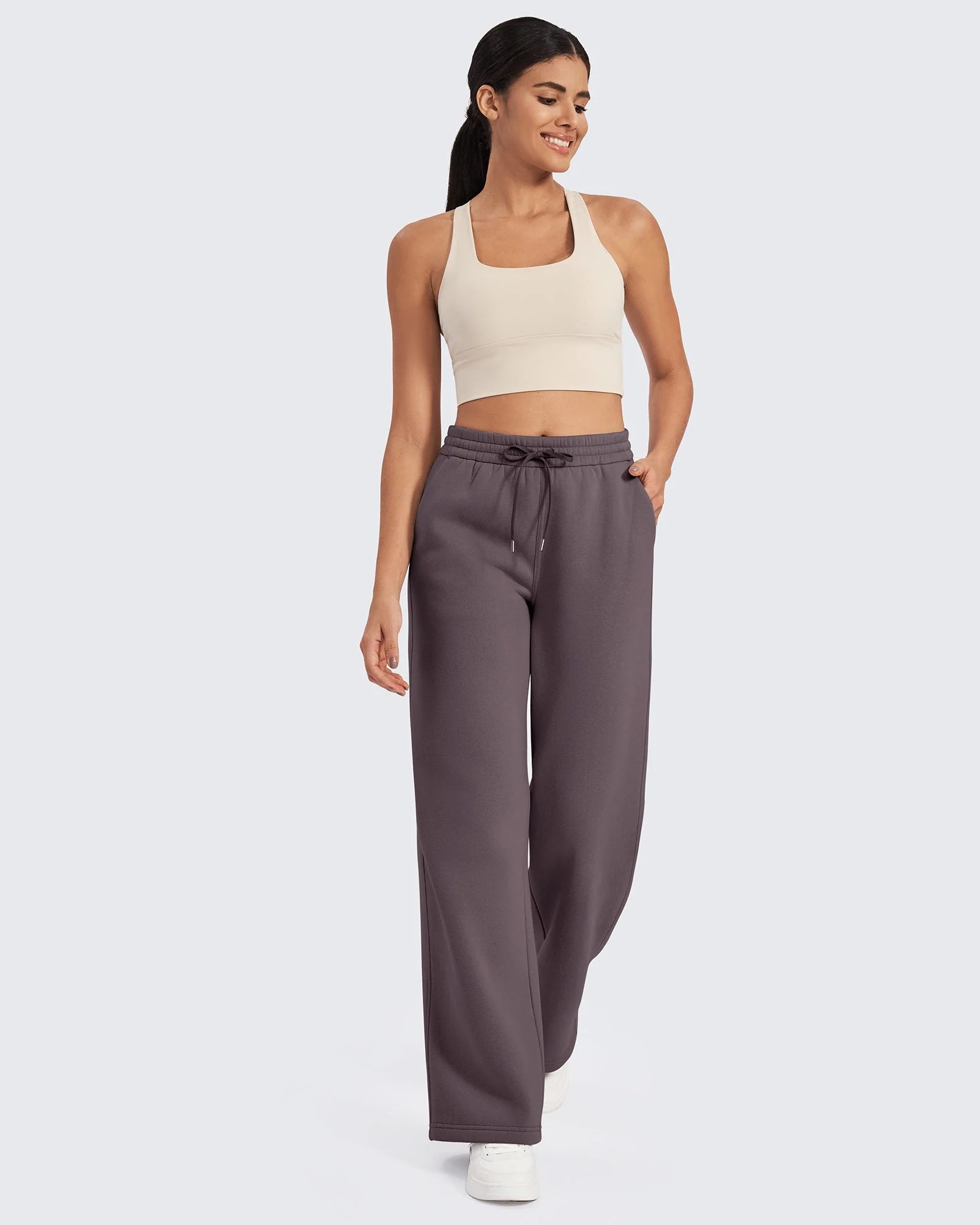 Flurrylux Fleece Lined Drawstring High-Waist Pants