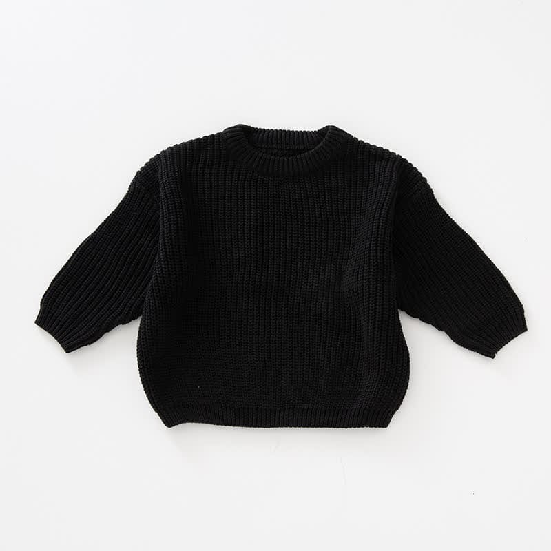 Baby Knitted Solid Color Casual Sweater