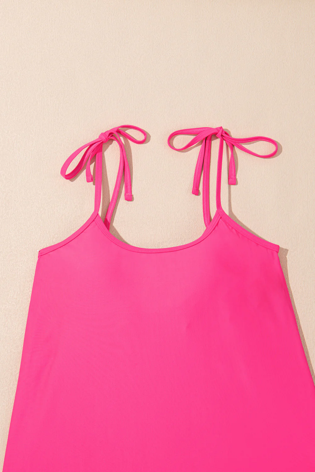 Rose Red Tie Shoulder Floral Print Cute Tankini Set